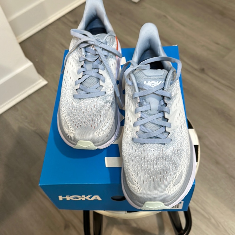 Hoka sneakers new without tag .. The most desired “Clifton”never worn & in box..